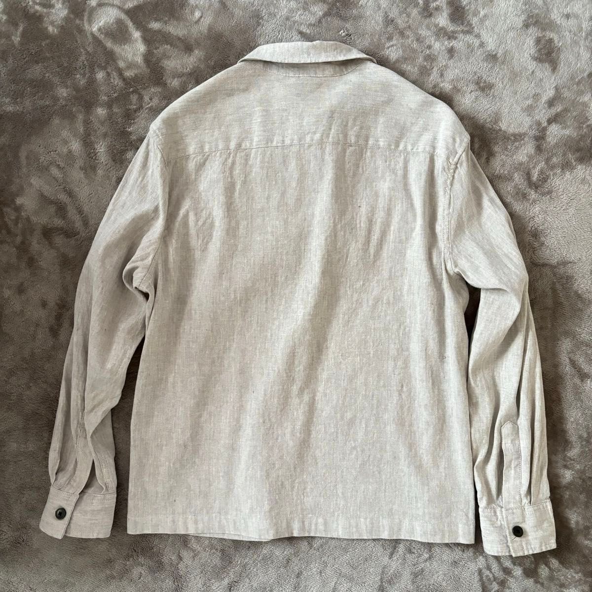 H&M レギュラーフィット リネンブレンドシャツジャケット
