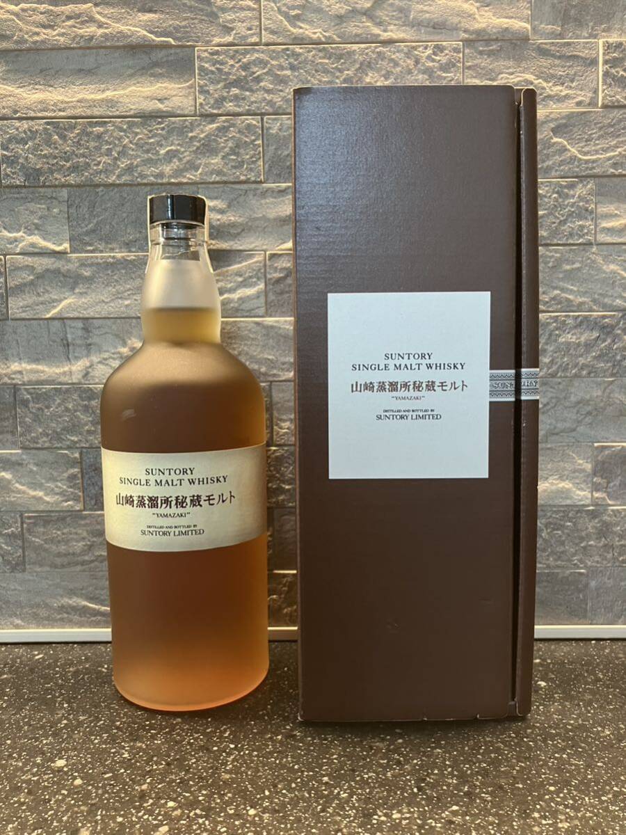 SUNTORY WHISKY サントリーピュアモルトウイスキー 山崎蒸留所秘蔵モルト 700ｍｌ 43% 【未開封保管品 箱有り】希少品の画像1