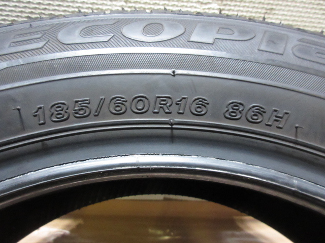 中古タイヤ　185/60R16　ブリヂストン　ECOPIA　9分山　2本セット_画像6