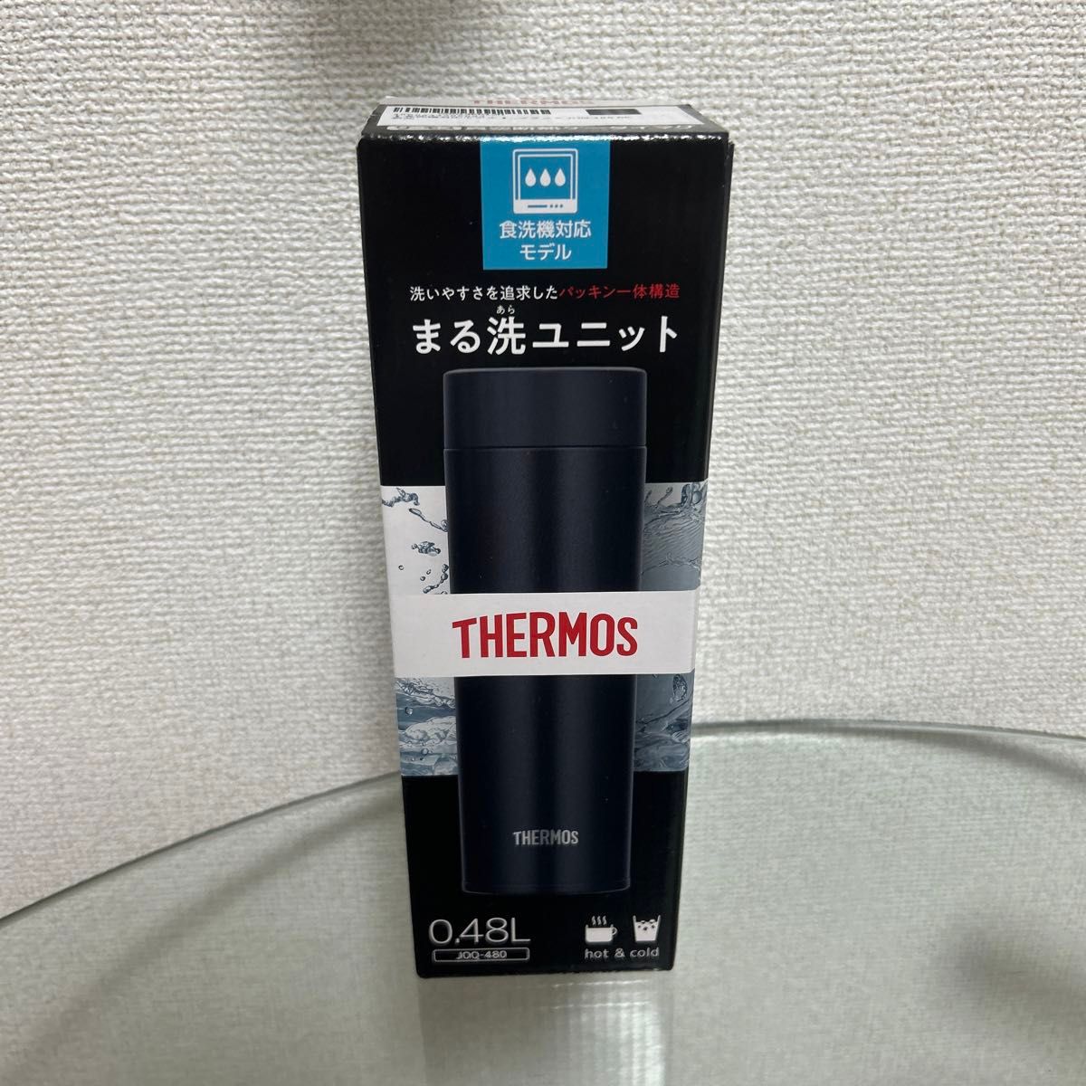 新品未使用　食洗機対応モデル　サーモス 水筒 真空断熱ケータイマグ 480ml ブラック JOQ-480 BK