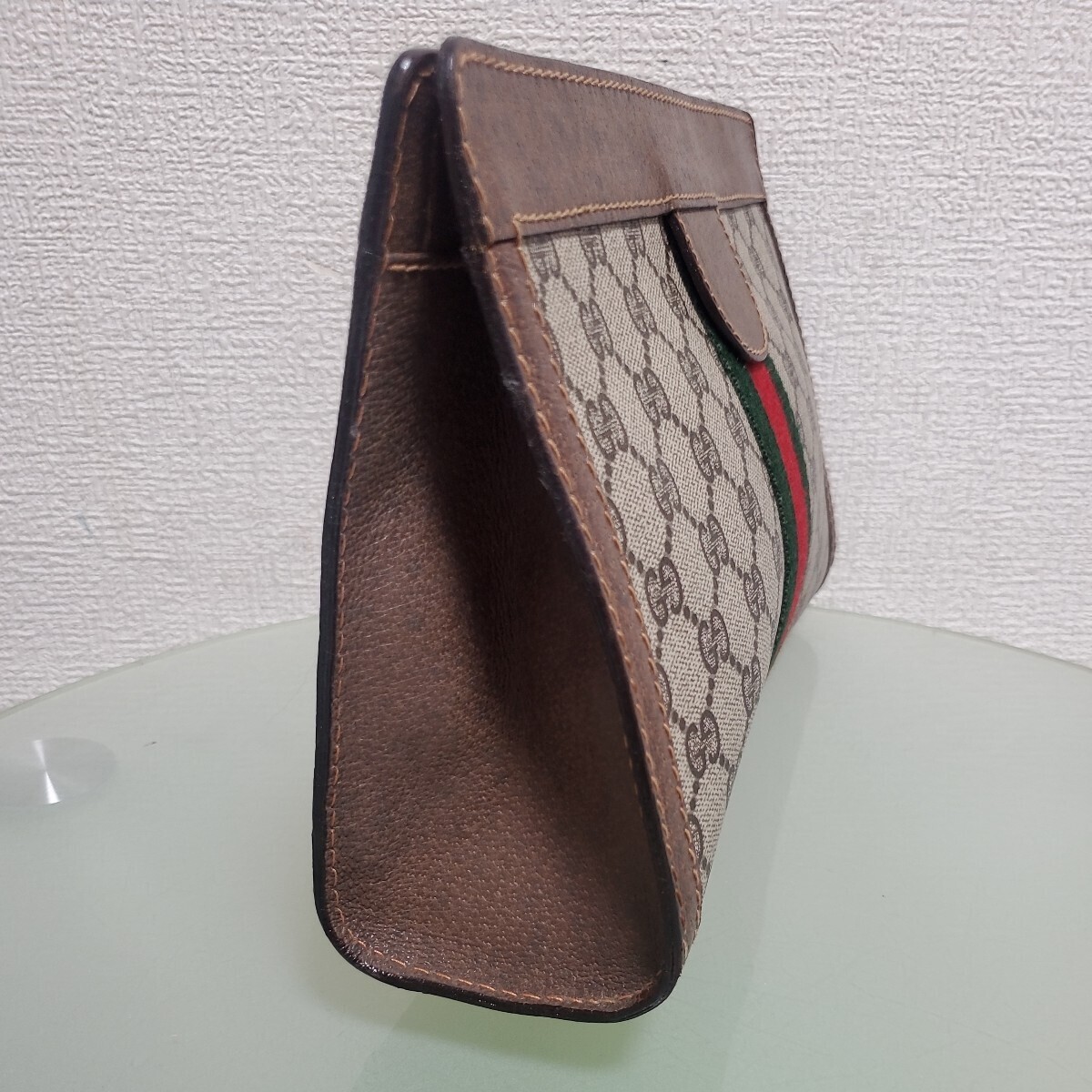 GUCCI グッチ レザー クラッチバッグ セカンドバッグ シェリーライン GG 正規品 オシャレ 高級 イタリア製_画像2