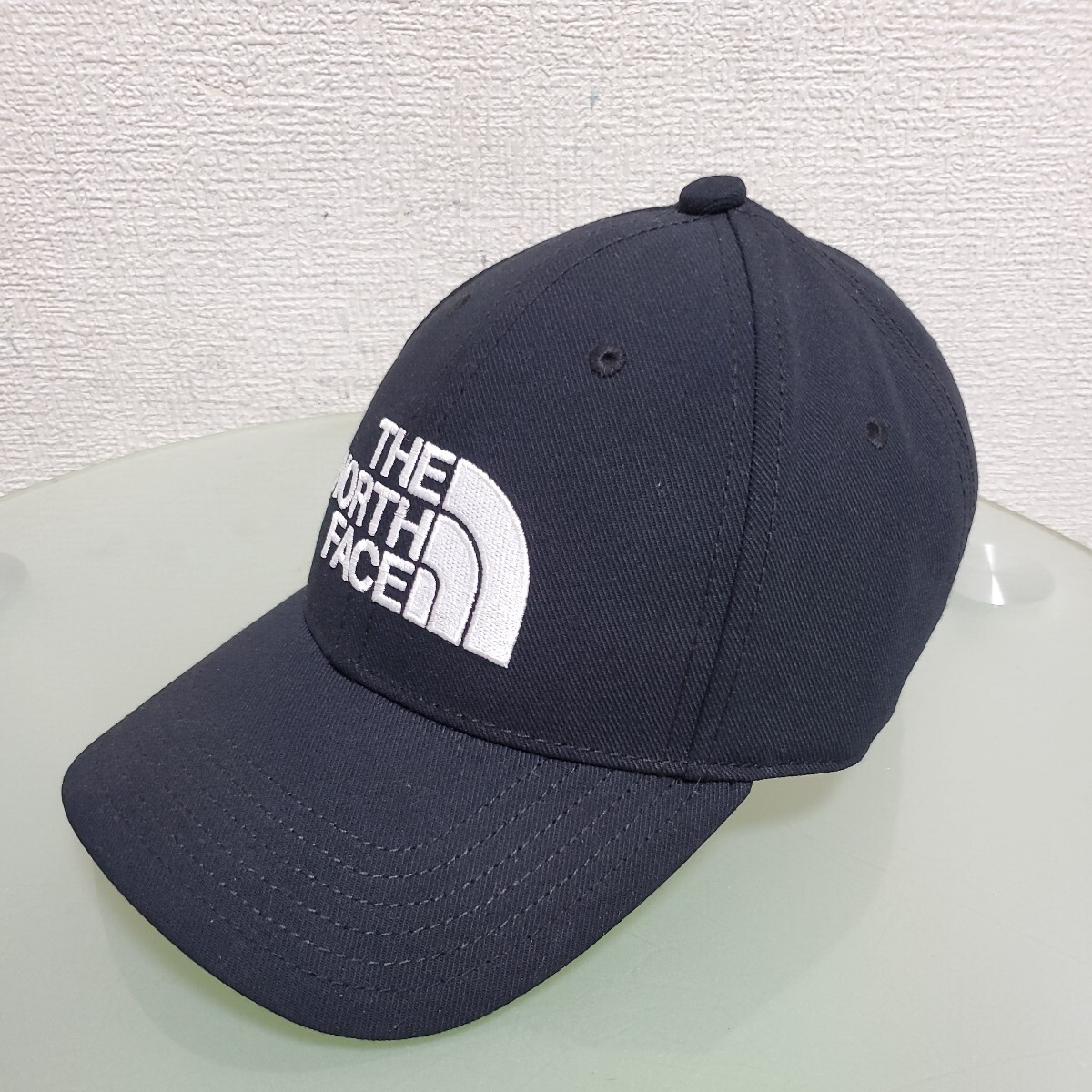 THE NORTH FACE ノースフェイス キャップ ロゴ ブラック ホワイト FREE ユニセックス 調節可能 美品_画像2