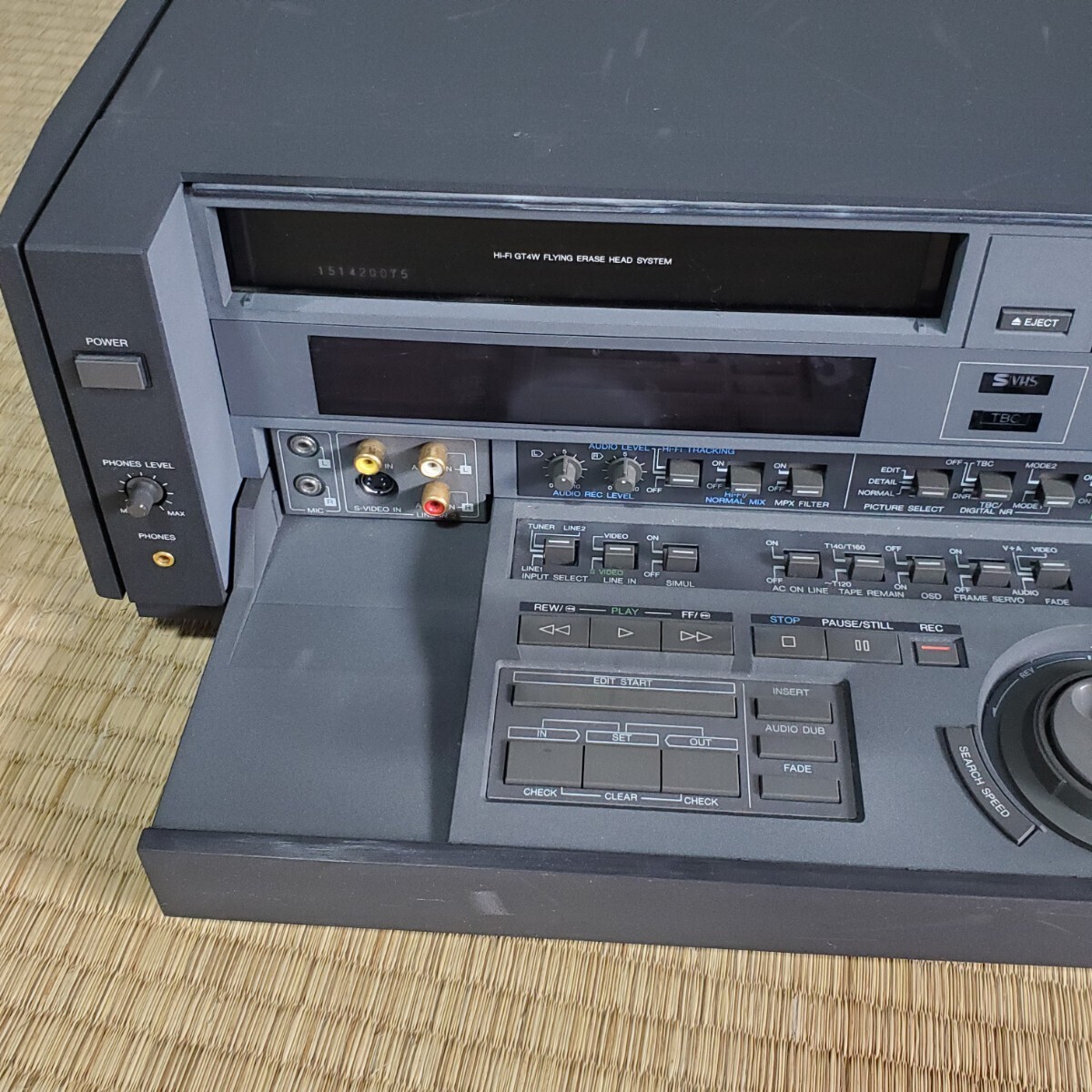Panasonic パナソニック VHS ビデオデッキ NV-X10000 通電確認済み VIDEO CASSETTE RECORDER VIDEO MASTER _画像5