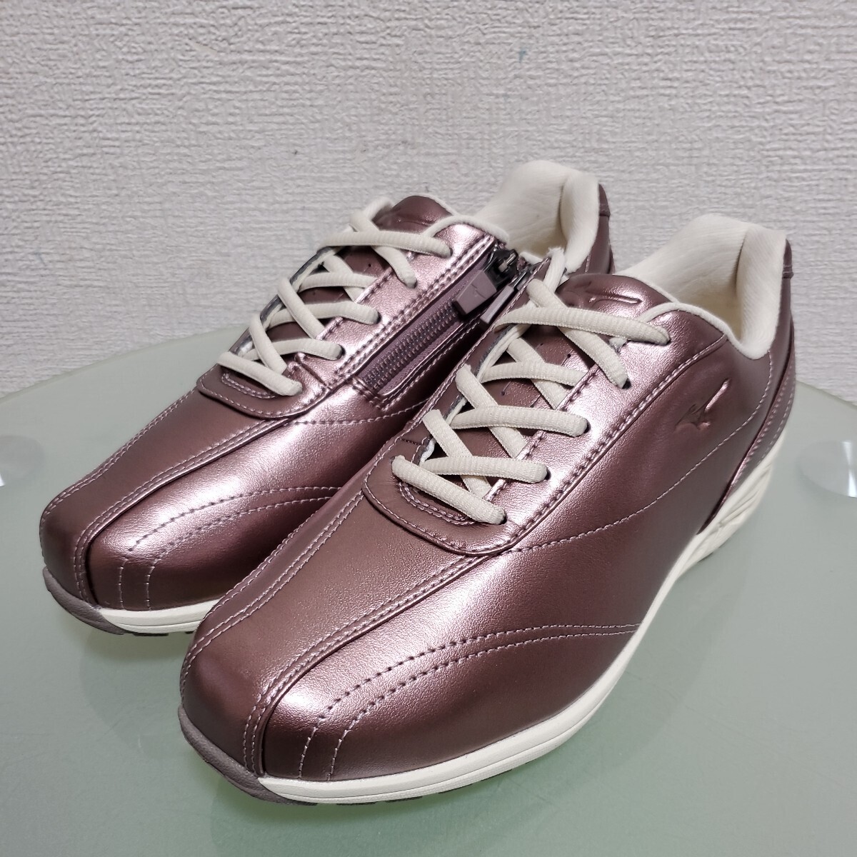 mizuno Mizuno прогулочные туфли спортивные туфли 24.5. bronze цвет боковой Zip популярный модель прекрасный товар 