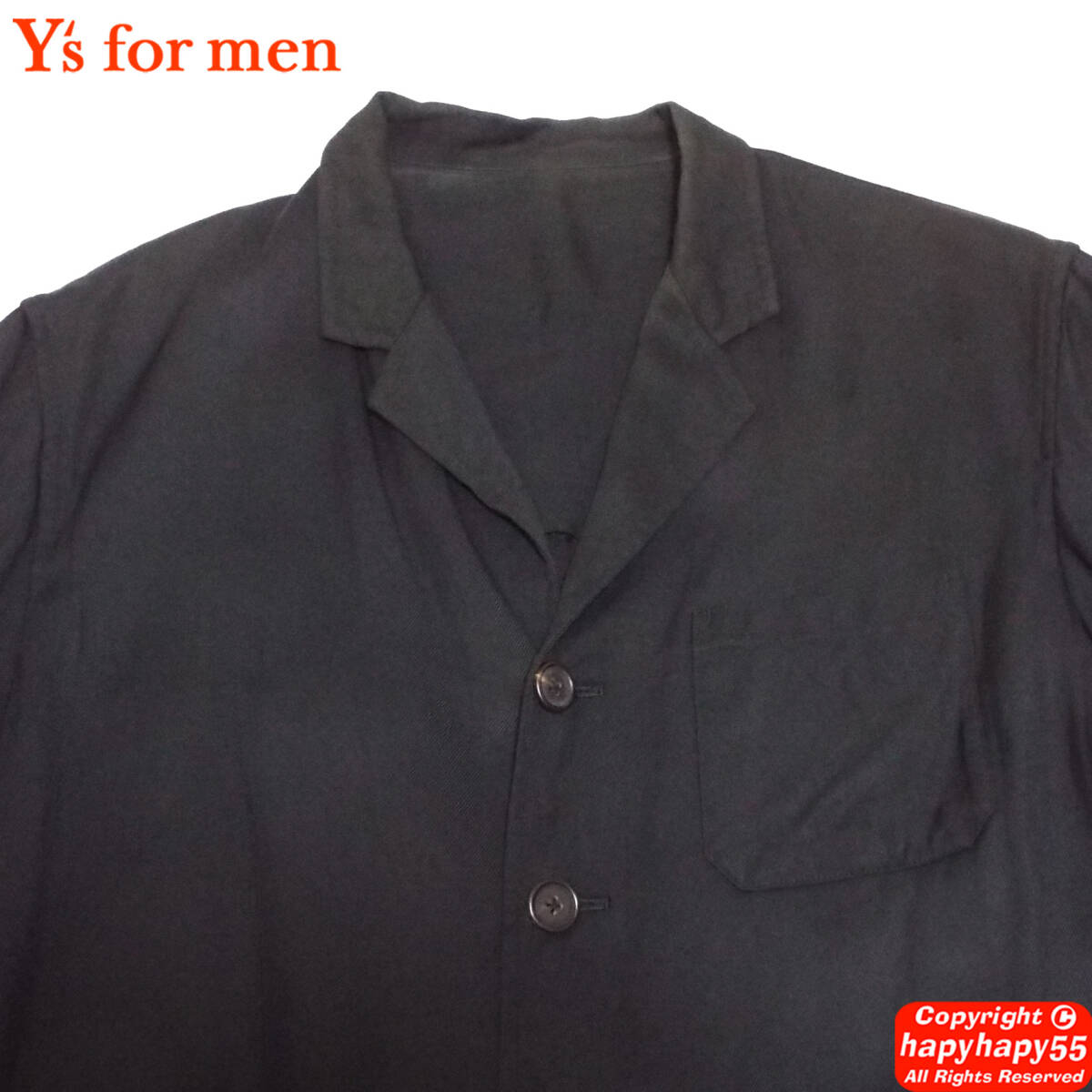 超希少 Y's foe men 2003SS アセテート 4つボタン テーラード 超希少 Y's foe men 2003SS アセテート 4つボタン テーラード