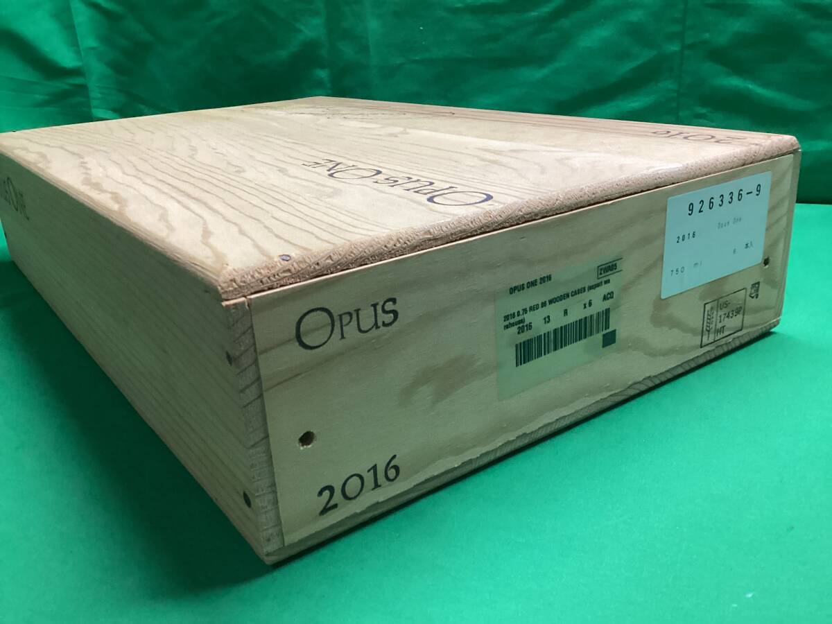 OPUS ONE 2016 6本用　空箱　オーパスワン　ナパヴァレー　化粧箱　赤ワイン_画像5