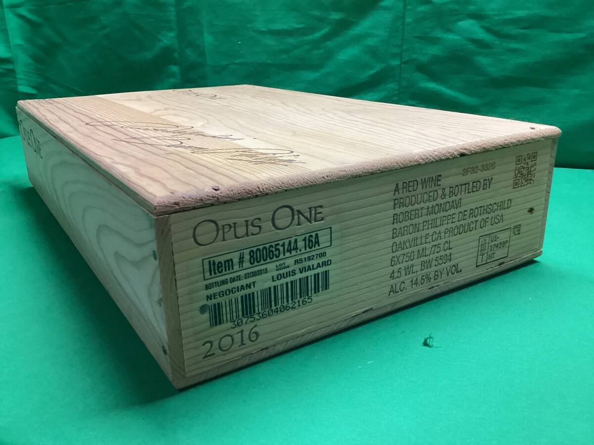 OPUS ONE 2016 6本用　空箱　オーパスワン　ナパヴァレー　化粧箱　赤ワイン_画像3