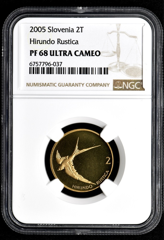 ★土終 【NGC PF68 ULTRA CAMEO N社唯一の最高鑑定】2005 スロベニア 2T銅貨 完全未使用 プルーフ 世界コイン 古銭 貨幣【決済期限火曜日】_画像3