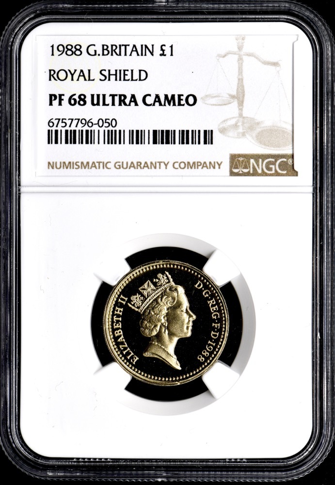 * день .[NGC PF68 ULTRA CAMEO N фирма . максимально высокий ]1988 Англия 1 фунт совершенно не использовался устойчивый мир монета старая монета деньги монета [ расчет временные ограничения вторник ]