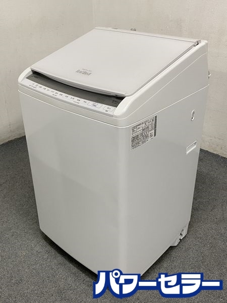 高年式!2020年製! 日立/HITACHI BW-DV80F(W) 縦型洗濯乾燥機 ビートウォッシュ 洗濯8kg/乾燥4.5kg ホワイト 中古家電 店頭引取歓迎 R8316_画像1