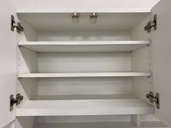 ニトリ/NITORI キッチンボード ソレル 幅100 ホワイト レンジボード カップボード 食器棚 中古家具 店頭引取歓迎 R8302_画像3