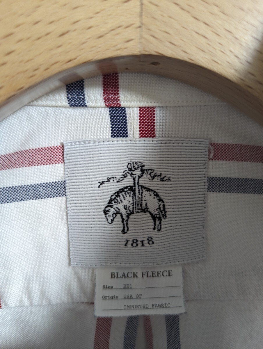 USA製　BLACK FLEECE BY Brooks Brothers　ブラックフリース　シャツ　BB1　トリコロールカラー　チェック柄　BD　オックスフォード