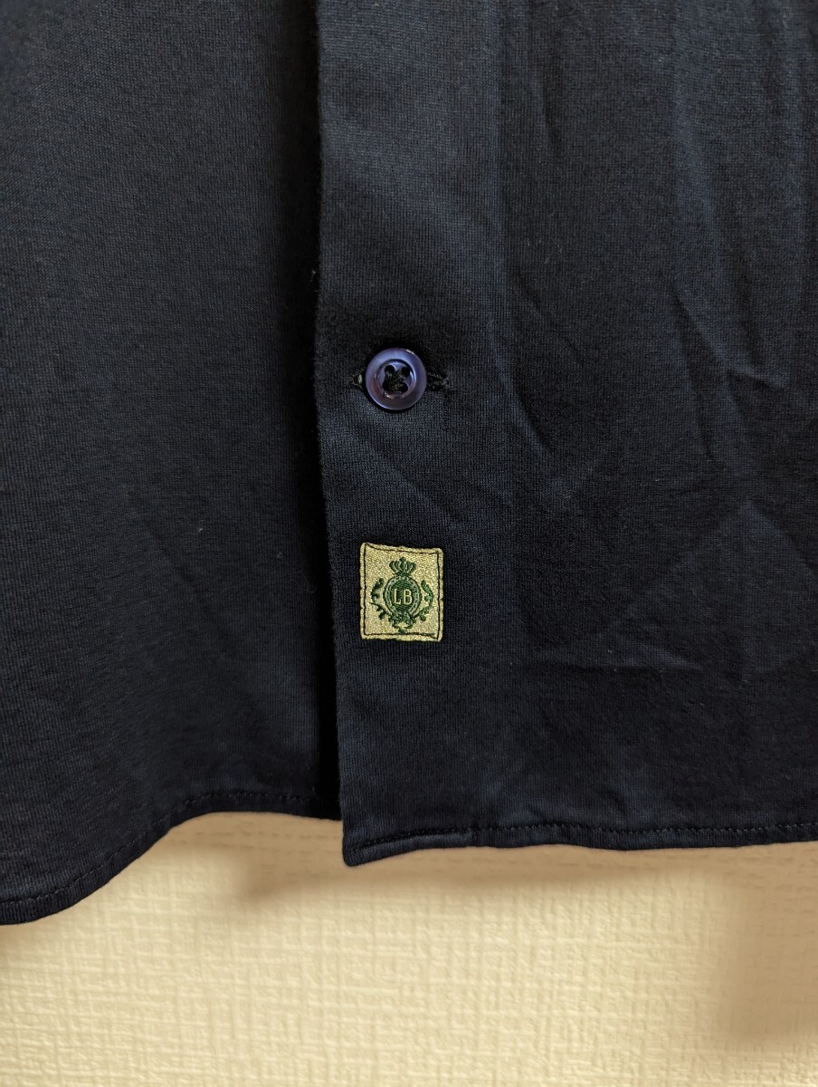 LUIGI BORRELLI　ルイジボレッリ　シャツ　LUXURY VINTAGE　ニットシャツ　ジャージー素材　ネイビー　イタリア製_画像6