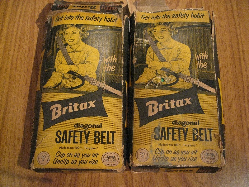 当時物★60年代デッドストック品★ミニへ Britax safety belt ブリタックス3ポイントシートベルトset★クーパS ミニ オースチン_画像10