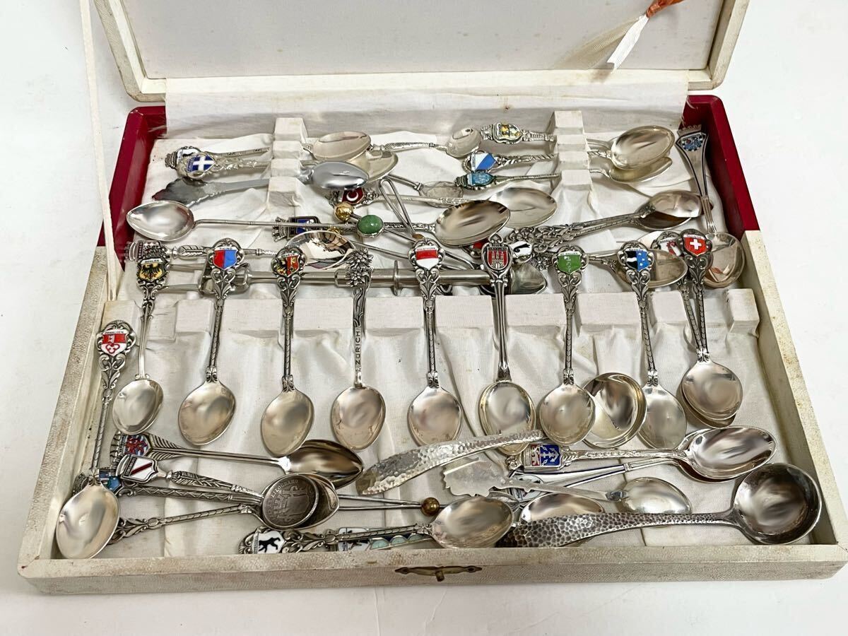  Hsu red a spoon short . another 44ps.@. earth production Vintage boxed stamp equipped boxed collection silver made silver SOUVENIR abroad silver silver