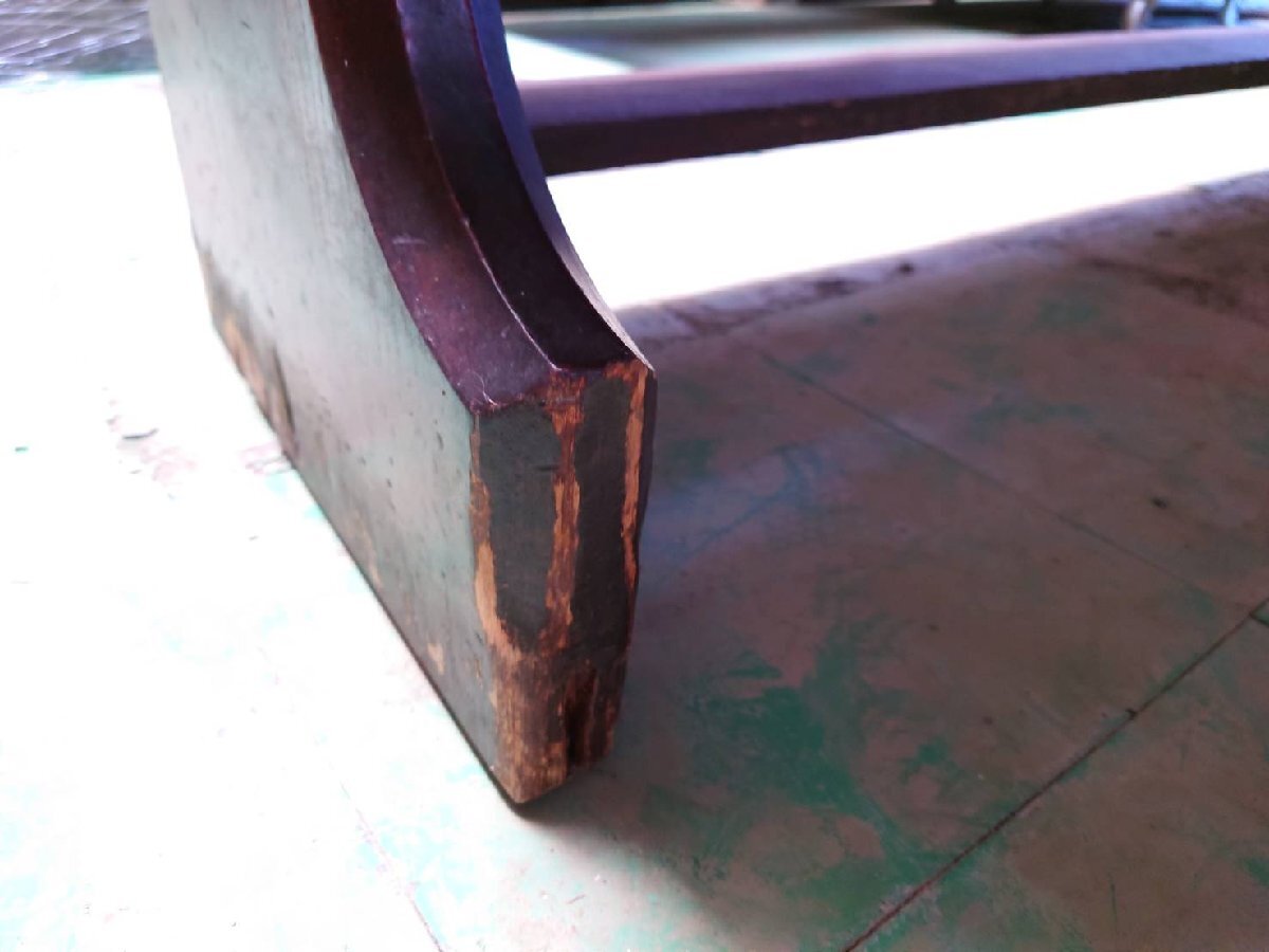 タ荷H0366◆⑪W275cm◆イギリスアンティーク◆重厚な造りの大きい木製チャーチベンチ◆教会 椅子 イス チェア 店舗什器 レトロW(ヤG)松_画像4