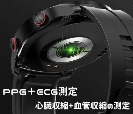 1円 2024年 最新型 新品 スマートウォッチ シルバー スチール ベルト Bluetooth GPS ECG PPG 通話機能付き 防水 血圧 歩数 睡眠 健康管理_画像4
