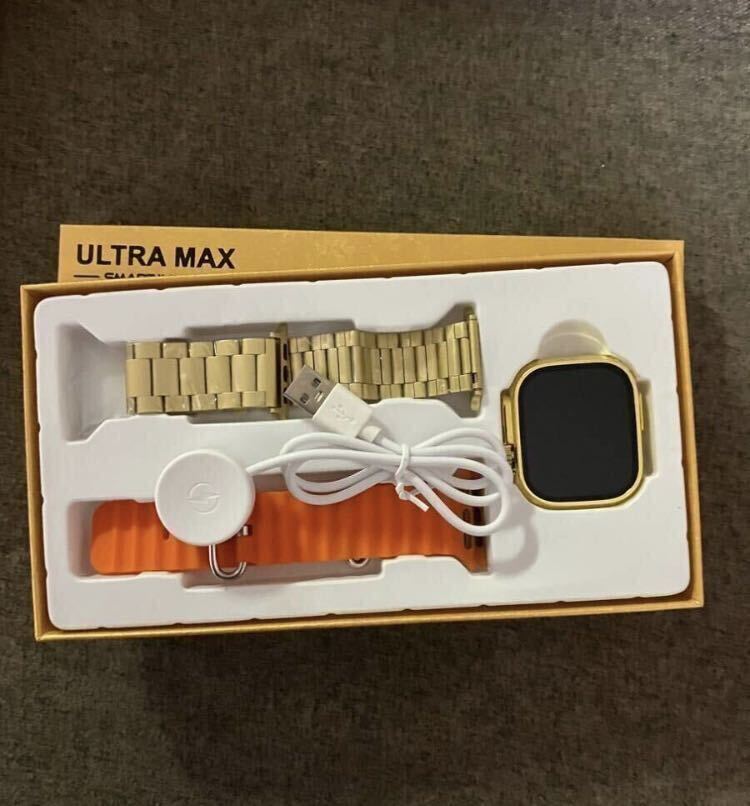 [1 иен ] новейшая модель новый товар смарт-часы HK9 ULTRA MAX Gold 2.19 дюймовый здоровье управление музыка спорт водонепроницаемый . средний кислород Android iPhone соответствует 