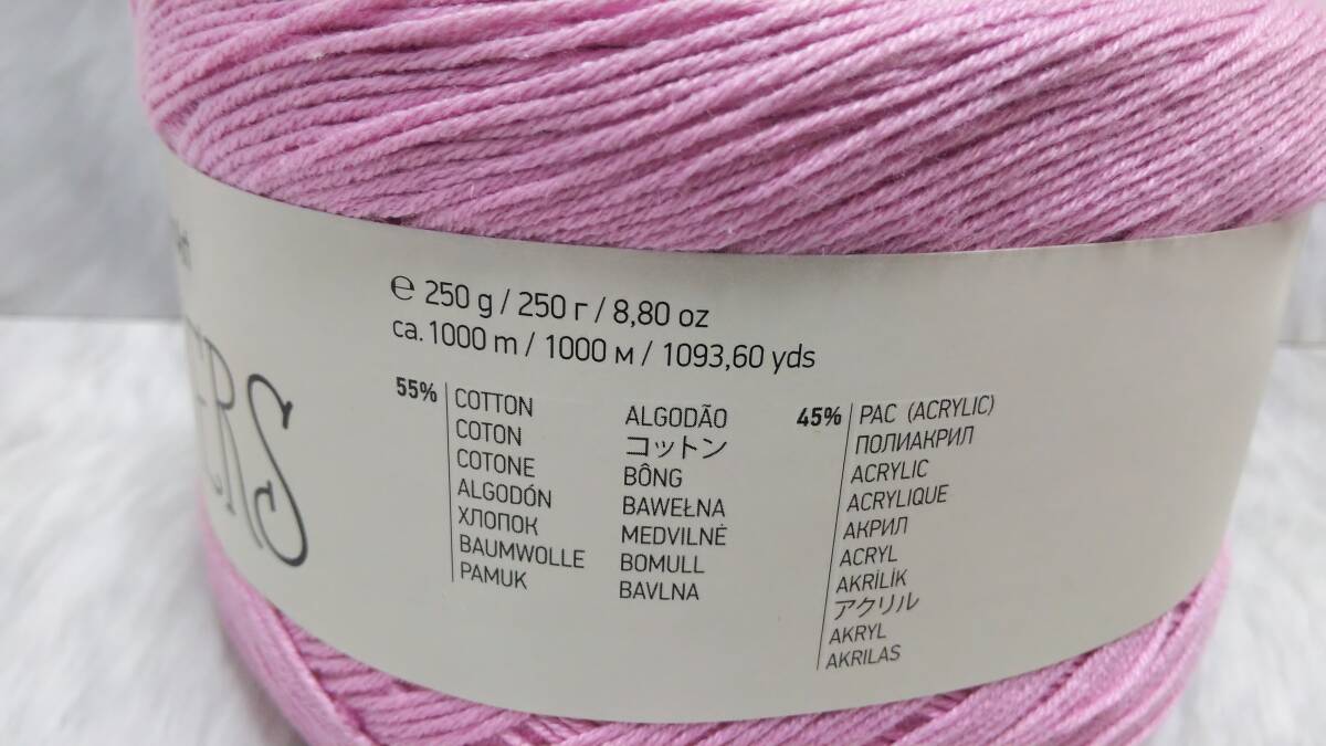 輸入　毛糸　Yarn Art　ヤーンアート　Flowers　アクリル45％　コットン55％　250g×1個　1000ｍ　カラー312　トルコ　海外_画像5