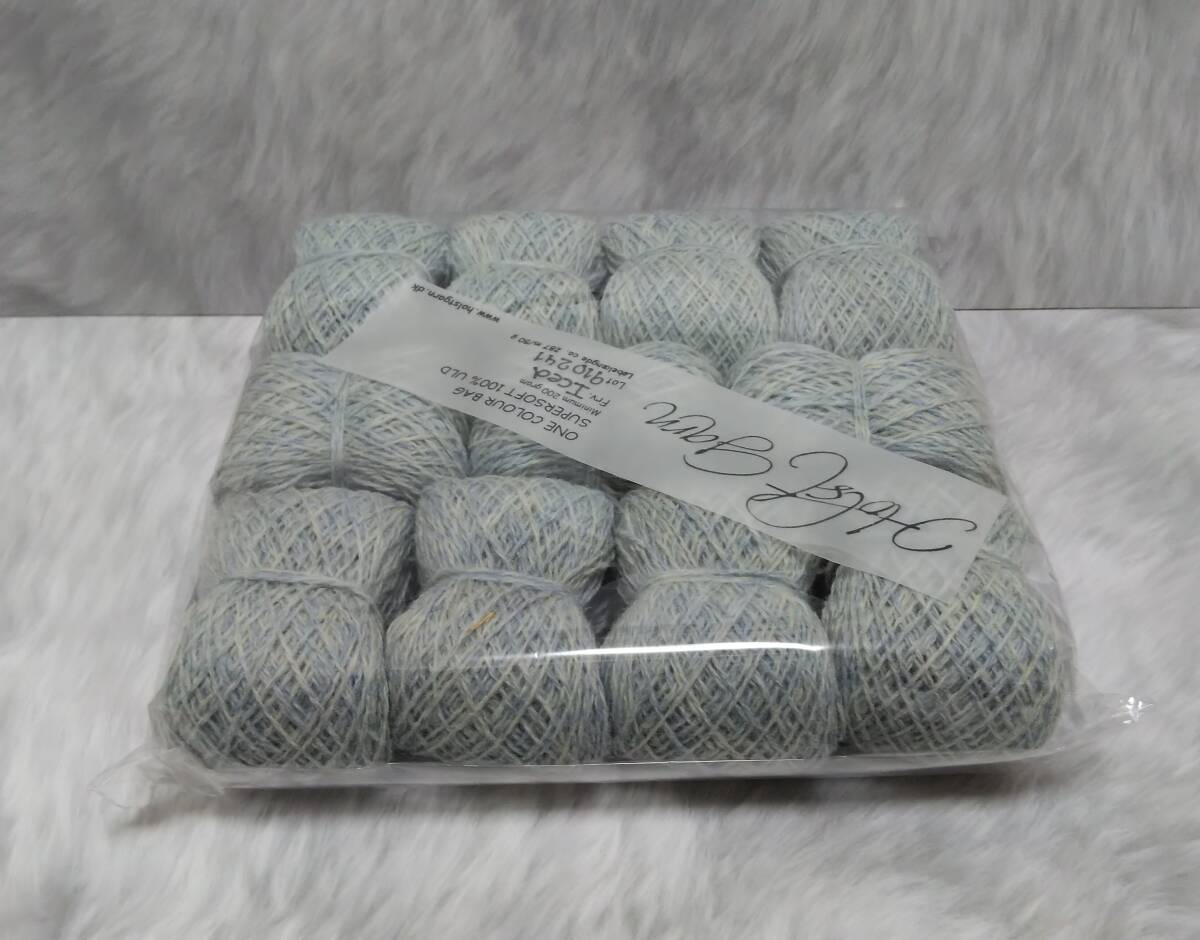 輸入 毛糸　Holst Garn　ホルストガーン　ワンカラーバッグ　SUPERSOFT　スーパーソフト　ウール100％　約200g　Iced　海外_画像5