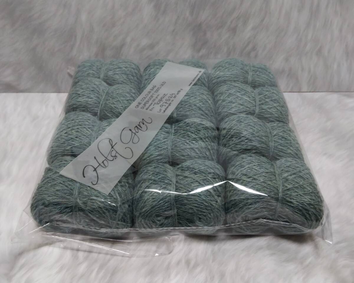 輸入 毛糸　Holst Garn　ホルストガーン　ワンカラーバッグ　SUPERSOFT　スーパーソフト　ウール100％　約200g　Topaz　海外_画像6