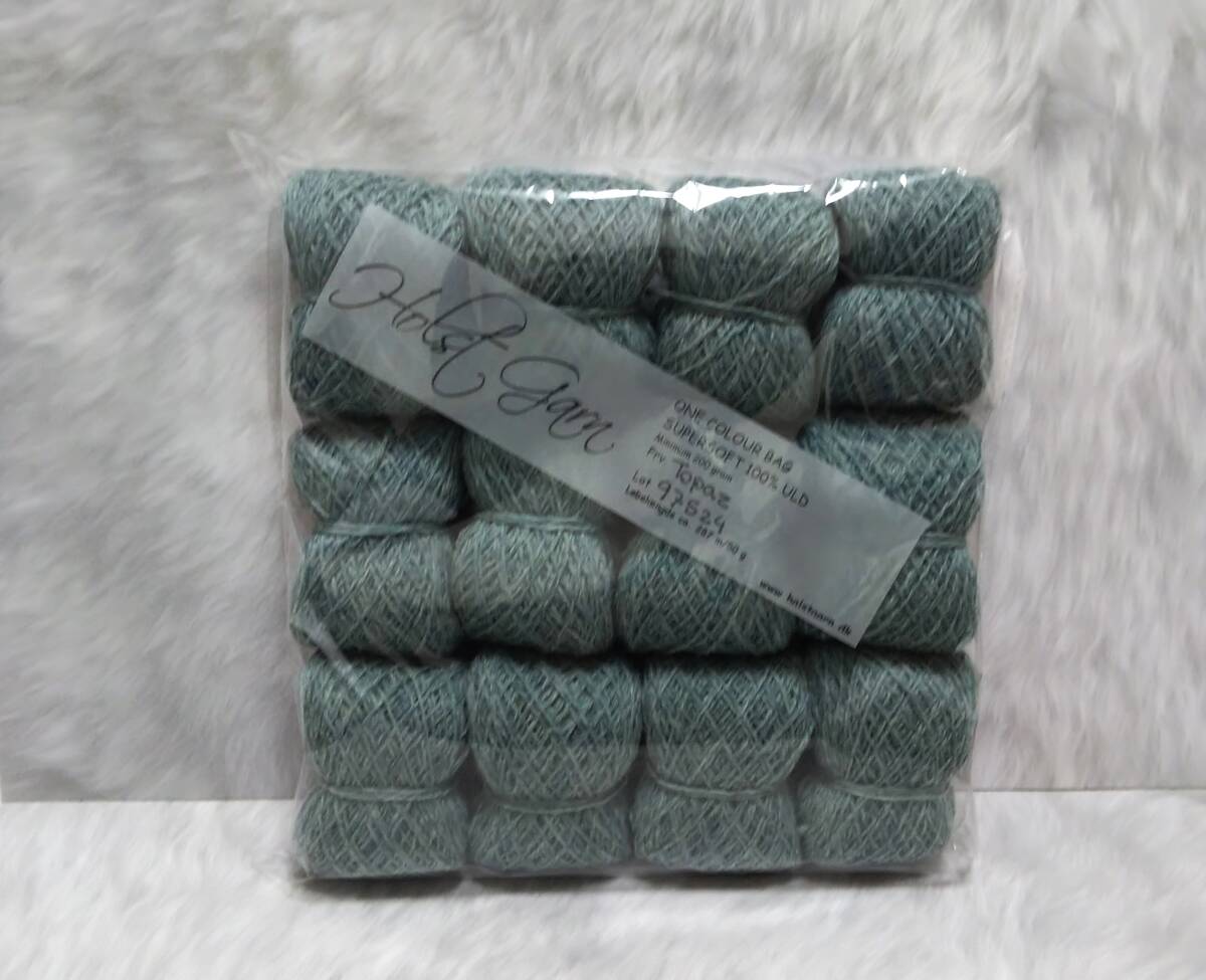 輸入 毛糸　Holst Garn　ホルストガーン　ワンカラーバッグ　SUPERSOFT　スーパーソフト　ウール100％　約200g　Topaz　海外_画像1