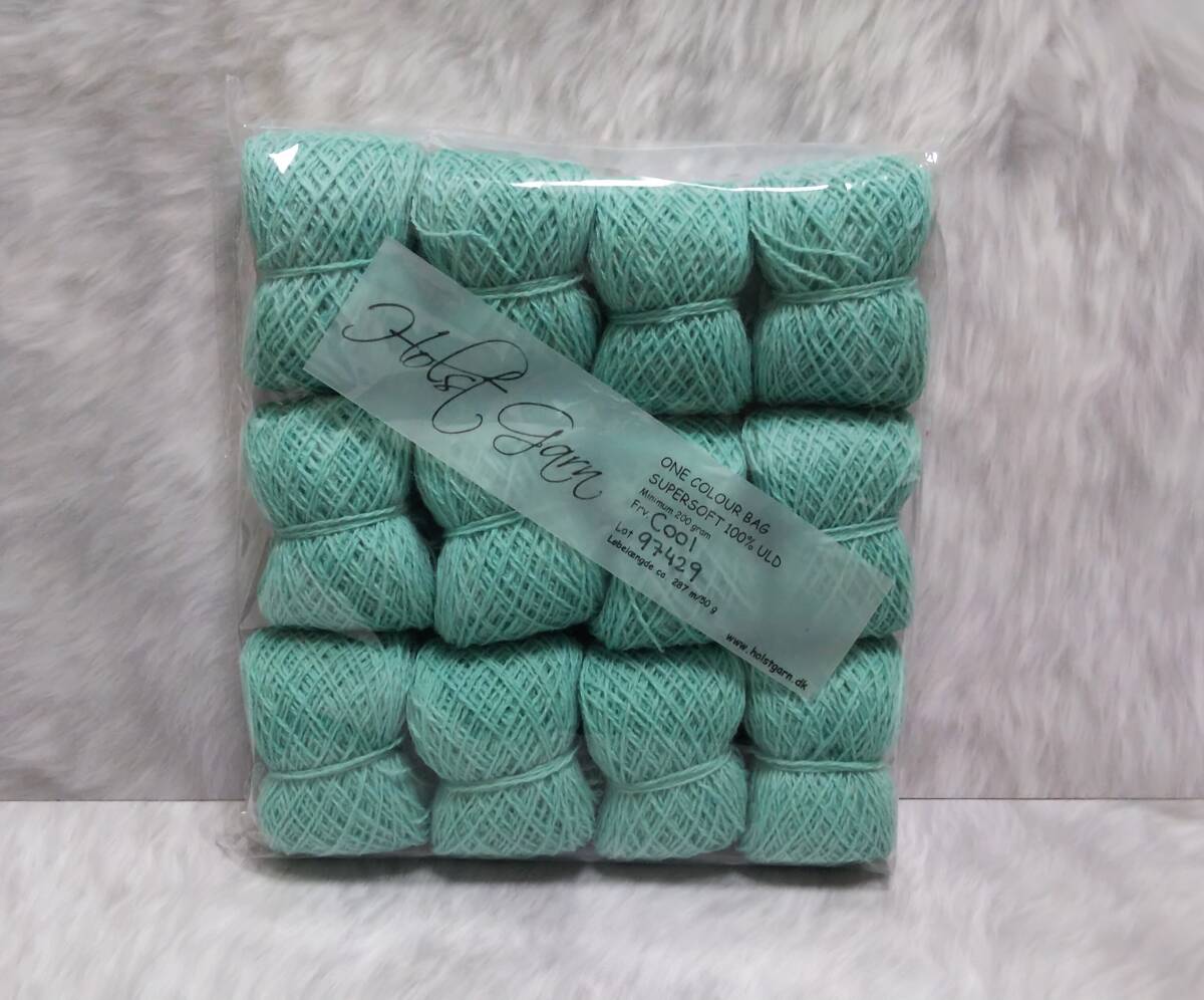 輸入 毛糸　Holst Garn　ホルストガーン　ワンカラーバッグ　SUPERSOFT　スーパーソフト　ウール100％　約200g　Cool　海外_画像1