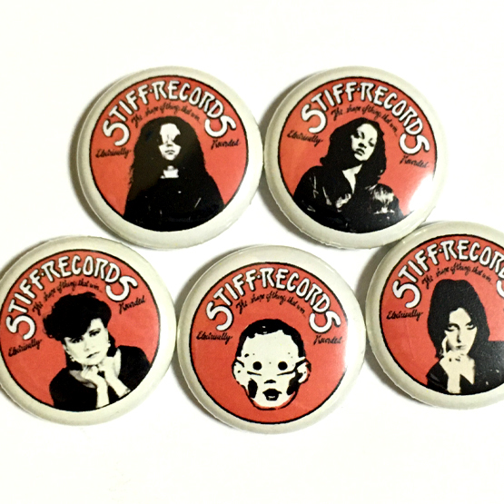 25mm 缶バッジ Stiff Records Rachel Sweet レイチェル・スウィート Protect The Innocent Uk Punk パンク DAMNED_画像2