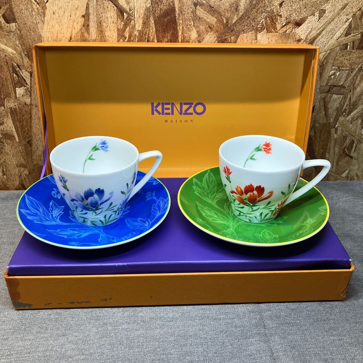 送料無料【N①1701】KENZOカップソーサー 2点セットペア 食器 送料無料【N①1701】KENZOカップソーサー 2点セットペア 食器