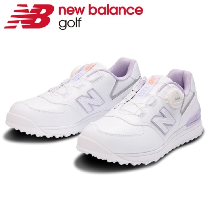 ★激安新品★ レディース ニューバランス 2022 WGBS574 ホワイト 24cm ゴルフシューズ NEW BALANCE