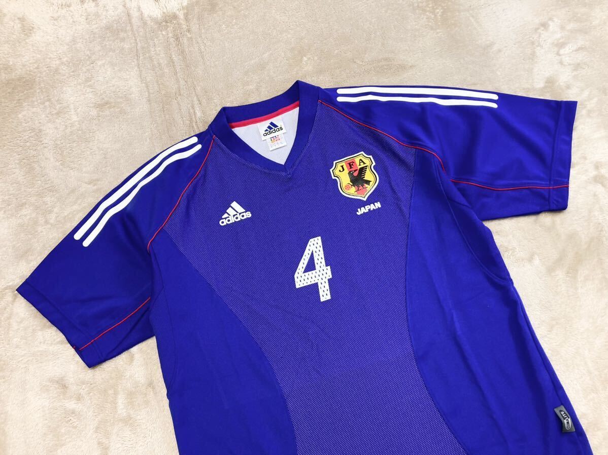 希少！未使用品 当時物 adidas アディダス 2002/03 日韓W杯 日本代表(HOME) # 森岡隆三 レプリカ オフィシャルユニフォーム/L 日本製_画像7