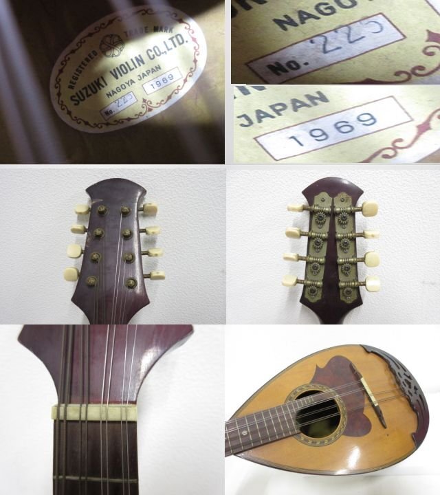 S2686L SUZUKI VIOLIN Suzuki скрипка мандолина 1969 год производства NAGOYA JAPAN б/у товар корпус только кейс нет 