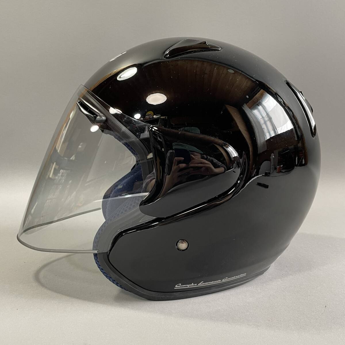 MS1130 美品 Arai アライ SZm ジェットヘルメット 57-58cm Mサイズ ブラック 2001年製造 SNELL M2000規格 箱・取説・保管袋ありの画像3