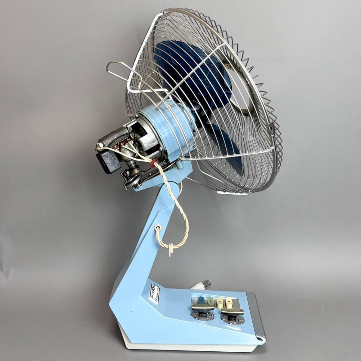 YM184 一部動作確認 MITSUBISHI ELECTRIC 三菱電機 扇風機 Sporty-300 三菱扇風機 30cm 卓上扇 ３枚羽 マリンブルー (検)昭和レトロ 家電の画像3