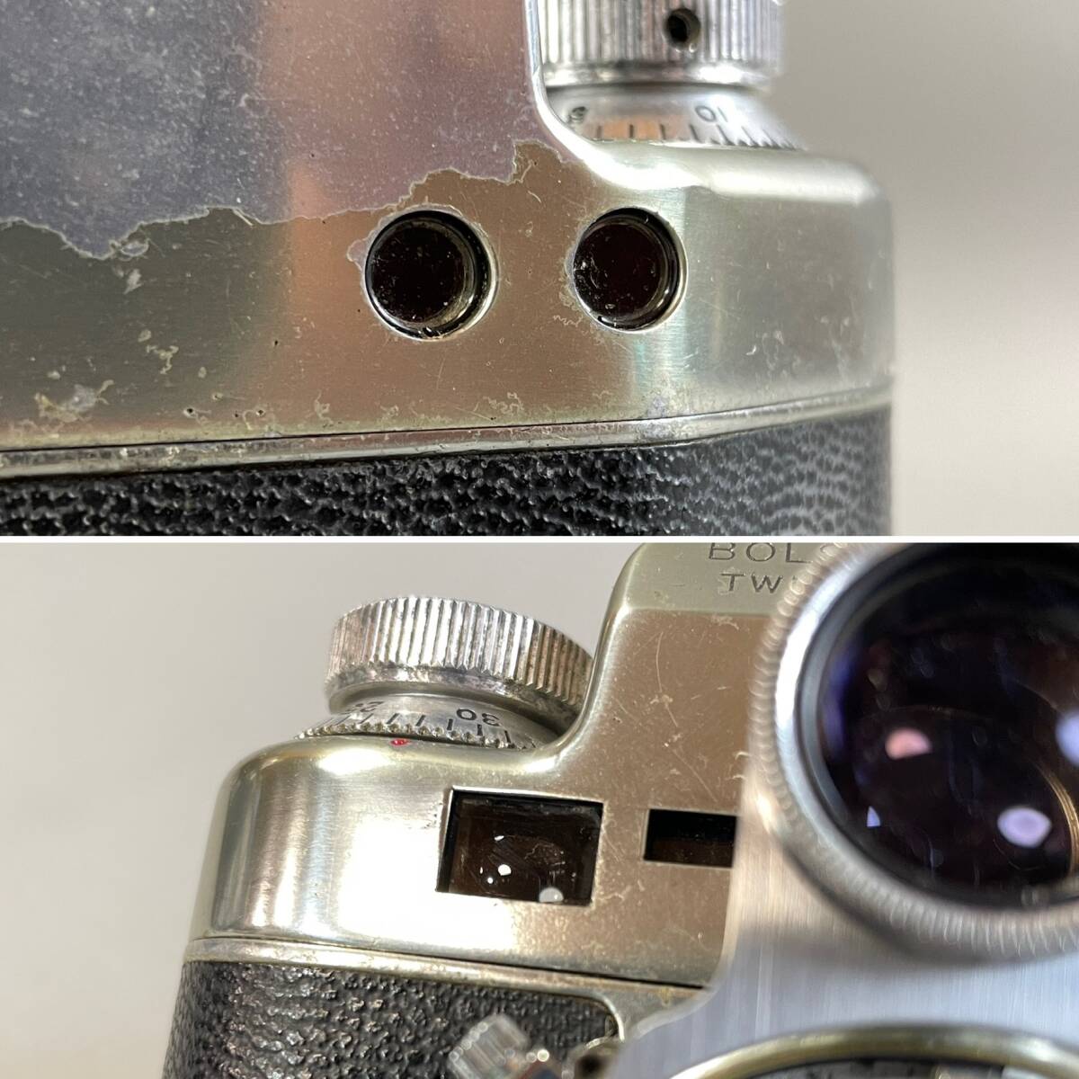 MS1197 一部動作確認 Bolsey ボルシー MODEL C TWIN LENS REFLEX WOLLENSAK 44mm f/3.2 二眼レフカメラ ジャンク (検)フィルム_画像10