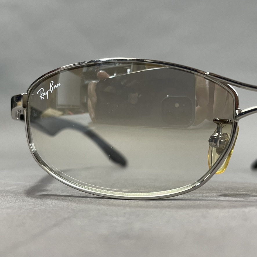 MS1070 Ray-Ban レイバン サングラス RB3224 003/6I 55□19 130 ダブルブリッジ シルバーフレーム グレーレンズ (検)メンズ アイウェアの画像2