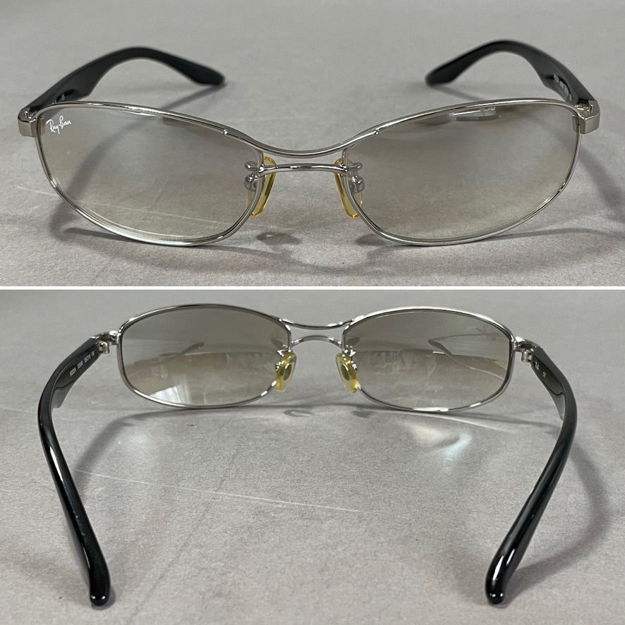MS1070 Ray-Ban RayBan sunglasses RB3224 003/6I 55*19 130 double Bridge silver frame gray lens ( inspection ) men's I wear 