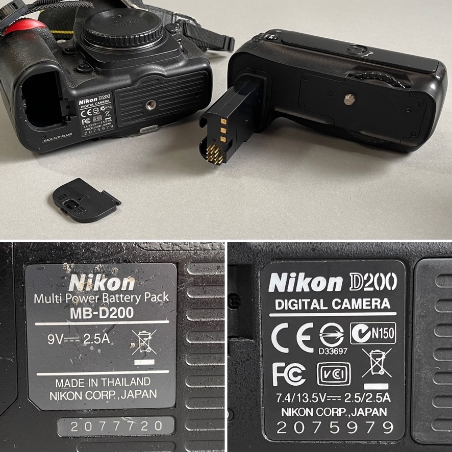 MS1115 動作未確認 Nikon ニコン D200 デジタル一眼レフ ボディ ＋ MB-D200 マルチパワーバッテリーパック (検)カメラ 2005年の画像10
