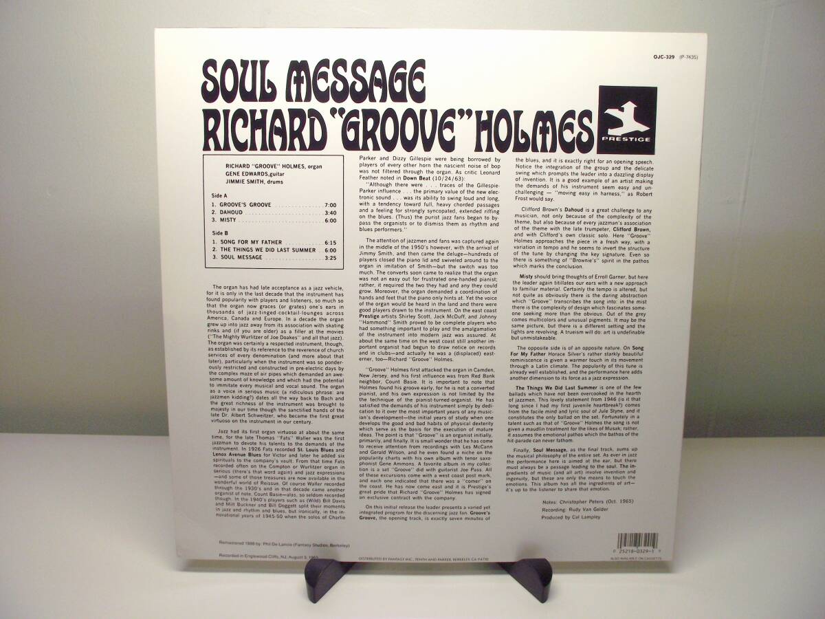 Richard Groove Holmes Soul Message / OJC-329 Prestige P-7435 / 送料無料です_画像2