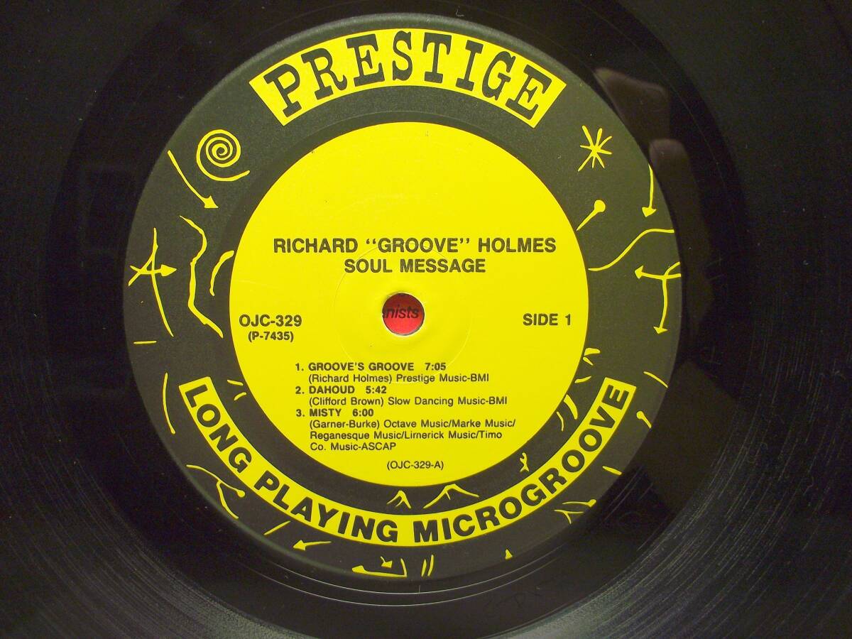 Richard Groove Holmes Soul Message / OJC-329 Prestige P-7435 / 送料無料です_画像3