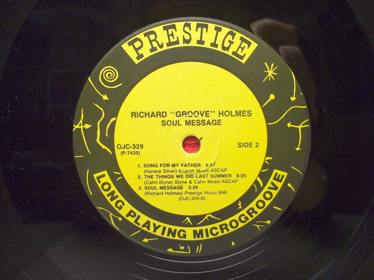 Richard Groove Holmes Soul Message / OJC-329 Prestige P-7435 / 送料無料です_画像4