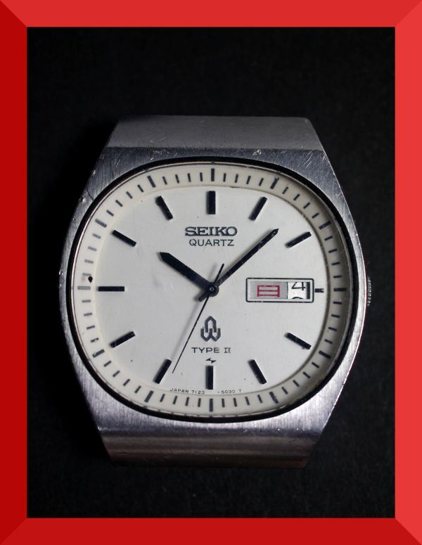 セイコー SEIKO TYPE Ⅱ クォーツ 3針 デイデイト 7123-5030 男性用 メンズ 腕時計 x724_画像1