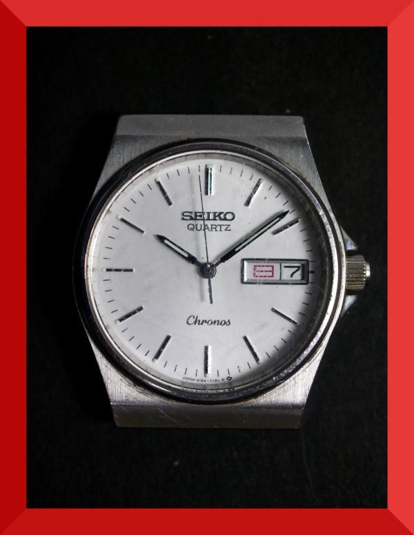 セイコー SEIKO クロノス CHRONOS クォーツ 3針 デイデイト 8123-7090 男性用 メンズ 腕時計 x756 稼働品_画像1