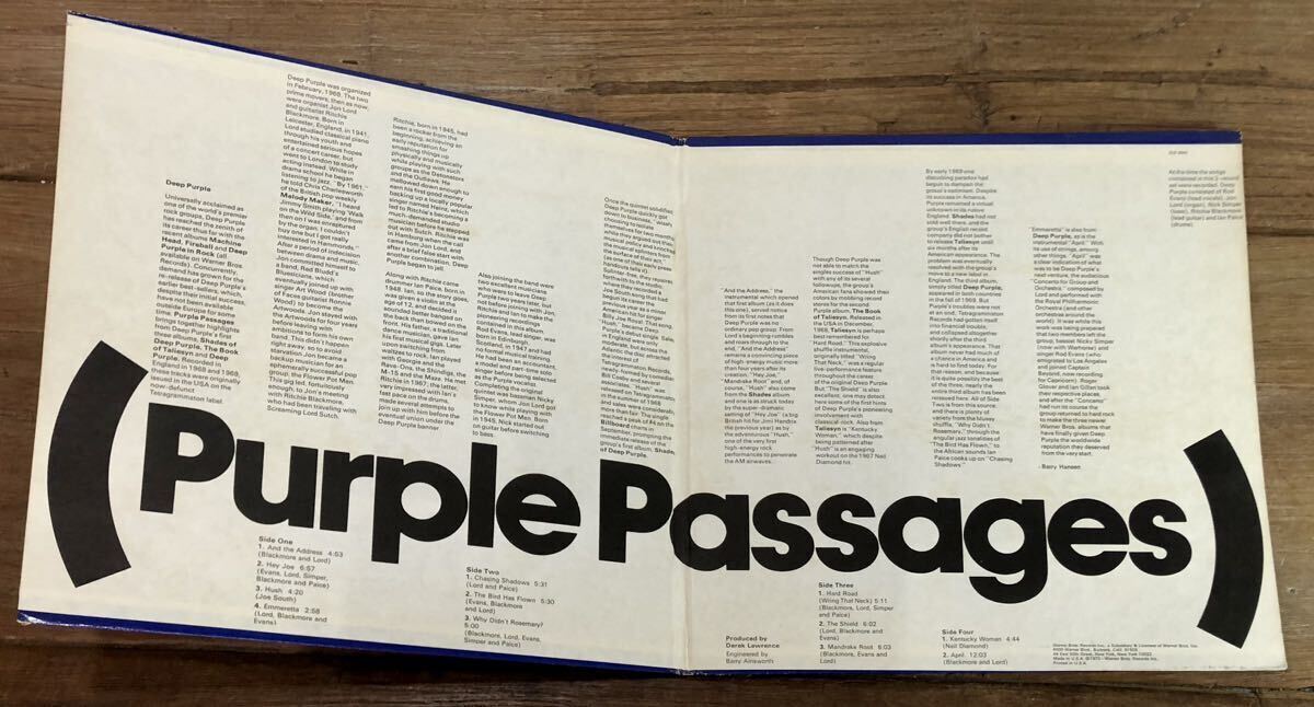 【 DEEP PURPLEpurple pussage 】2枚組1972年USA盤/ Warner Bros. Records /洋楽ハードロック USED保管品_画像8