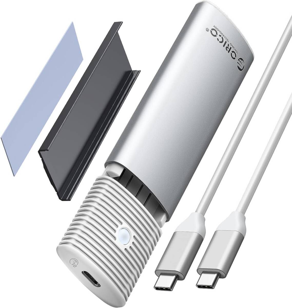 ORICO M.2 SSD 外付けケース M.2 NVME/PCIE SSD ケース 10Gbps USB C SSD ケース USB 3.2 M.2 NVMe ケースの画像1