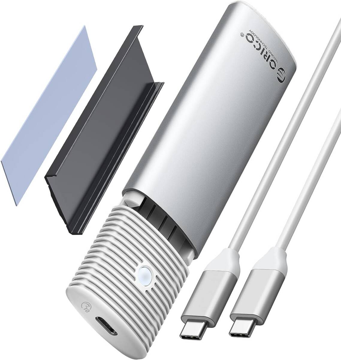 ORICO M.2 SSD 外付けケース M.2 NVME/PCIE SSD ケース 10Gbps USB C SSD ケース USB 3.2 M.2 NVMe ケース_画像1