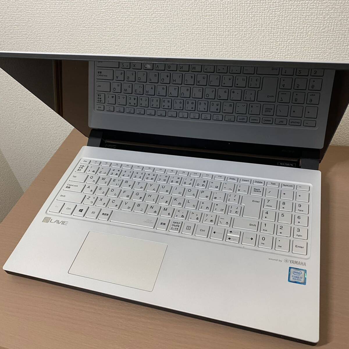 NEC LAVIE NX750/N 部品取り　Core i7 8750H optaneメモリ　ネジ　液晶パネル　キーボード　ホワイト　ジャンク_画像1