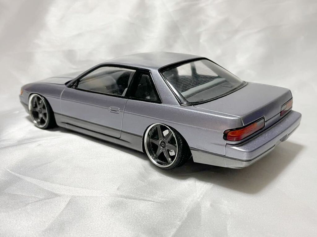 完成品！アオシマ 日産 シルビア S13 プラモデル 1/24 タミヤ フジミ 深リム 改造ベース グラチャン Nissan SILVIA S13 180SX JDM USDM_画像4