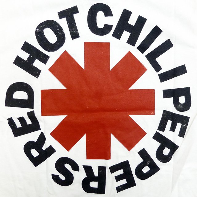 海外正規オフィシャル Red Hot Chili Peppers Tri Color Logo レッド・ホット・チリ・ペッパーズ ロゴ Tシャツ 白 ロックT バンドT/S_画像2