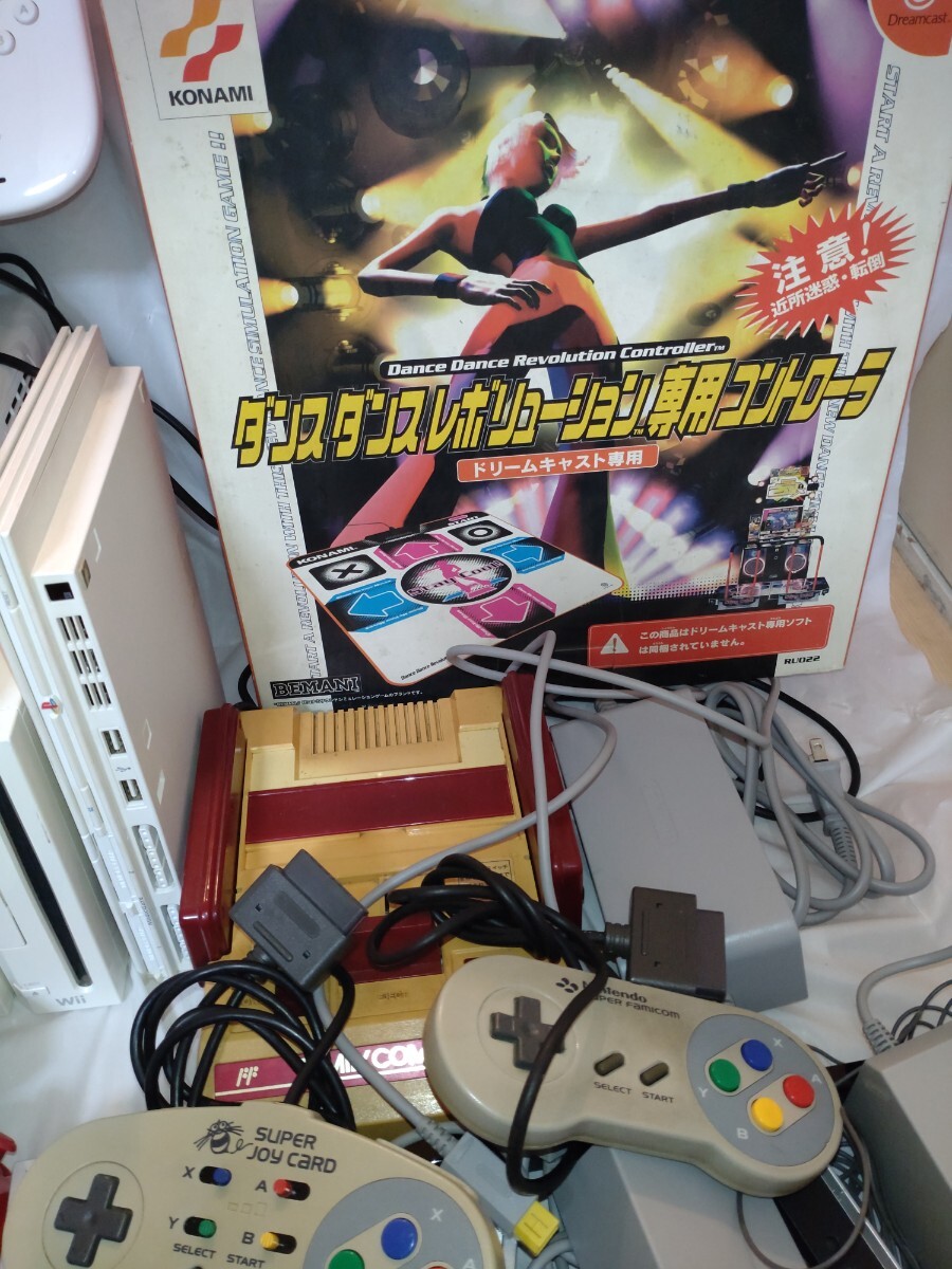  game machine body Famicom nintendo Wii controller etc. set sale operation not yet verification junk treatment 